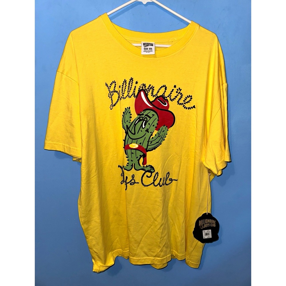 Billionaire Boys Club BB Salsa SS Tee Mens XXL Yellow Graphic Cactus T-Shirt NEW